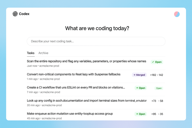 OpenAI Launches Codex, Bringing AI-Powered Coding to ChatGPT