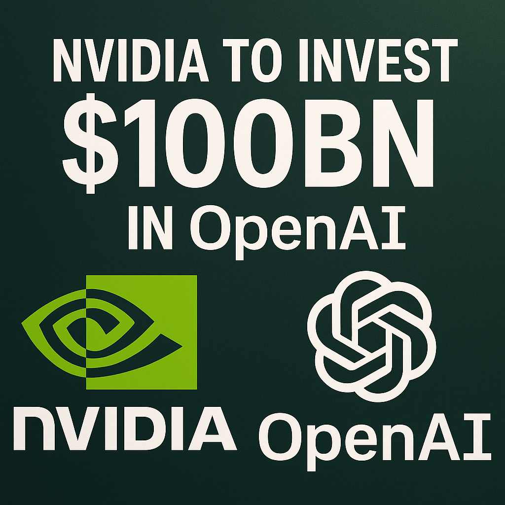 Nvidia to Invest $100 Billion in OpenAI Infrastructure Deal