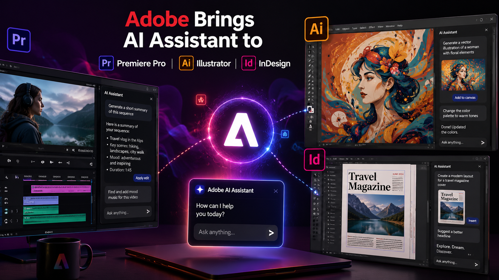 Adobe Brings AI Assistant to Premiere, Illustrator and InDesign