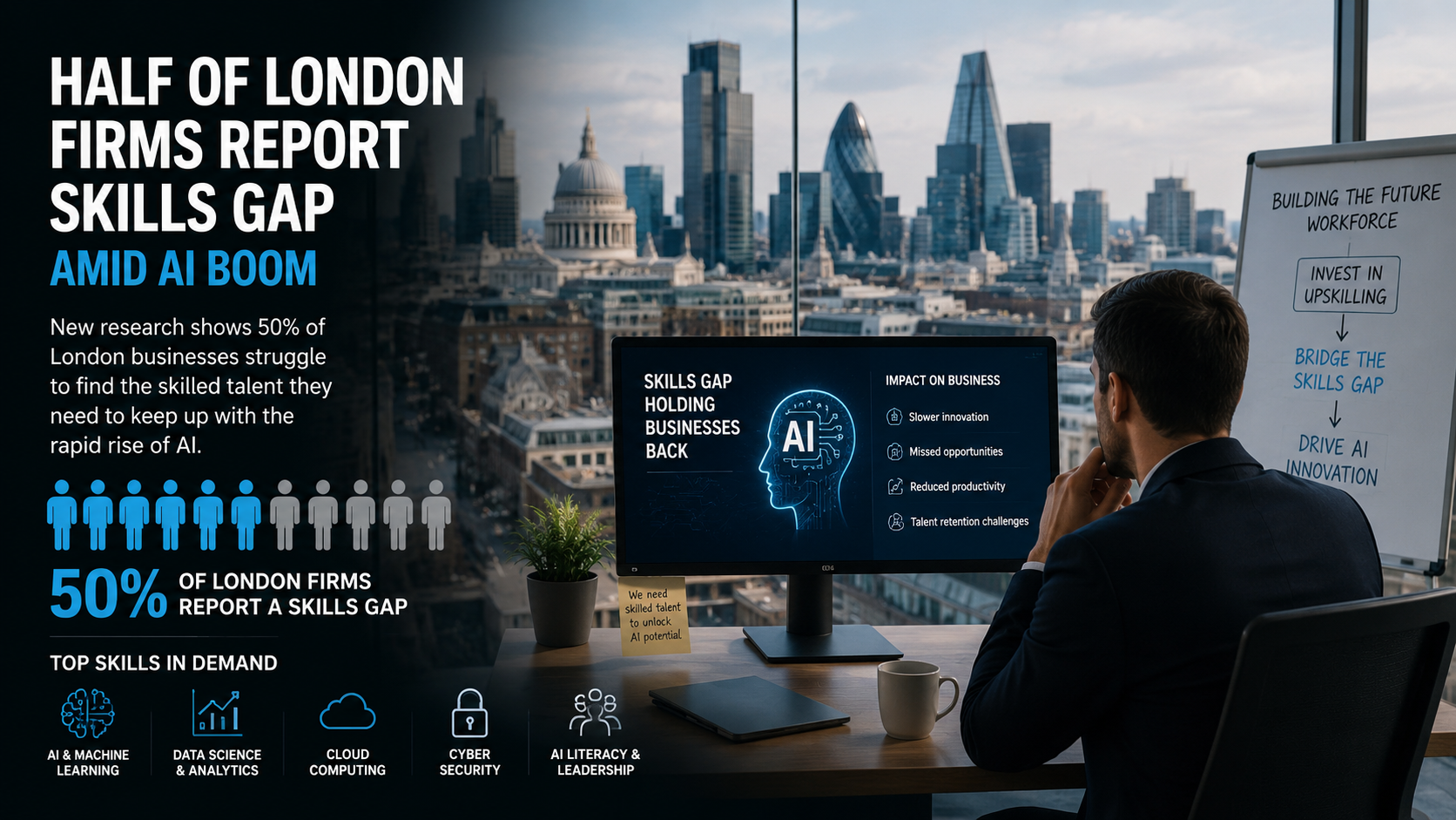 50% of London Firms Report AI-Related Skills Shortages
