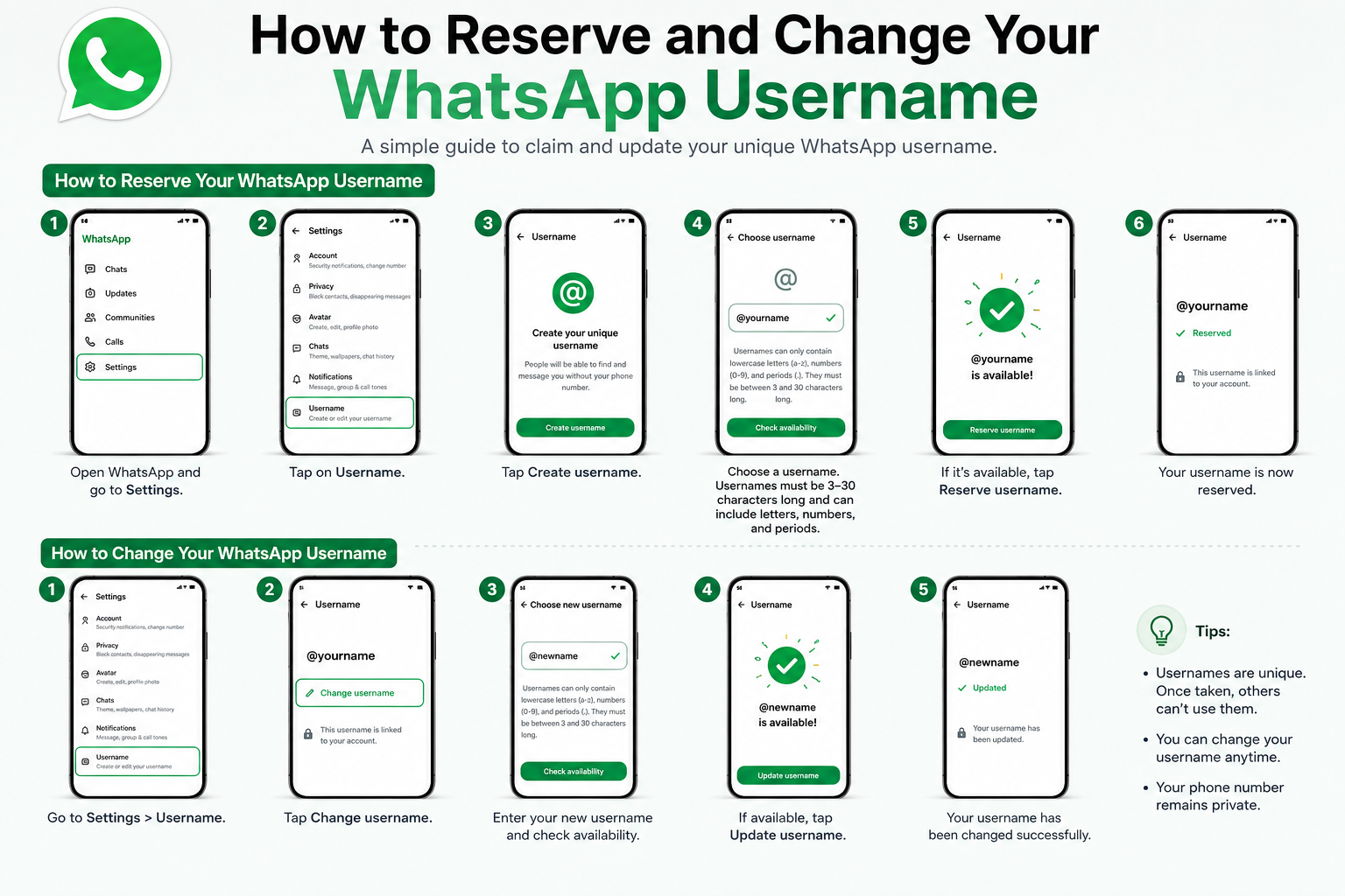 How to Set Up, Reserve, and Change Your WhatsApp Username