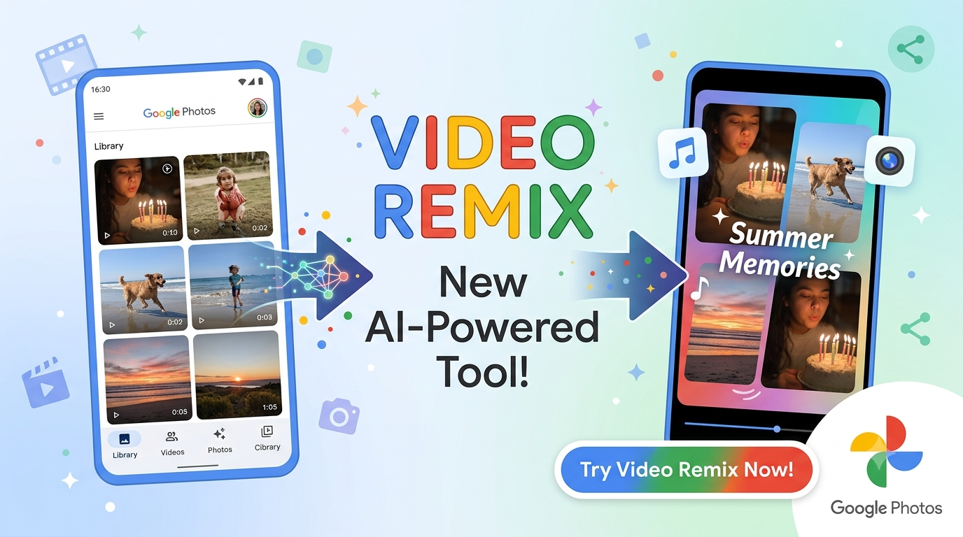 Google Photos Adds New AI Video Remix Tool