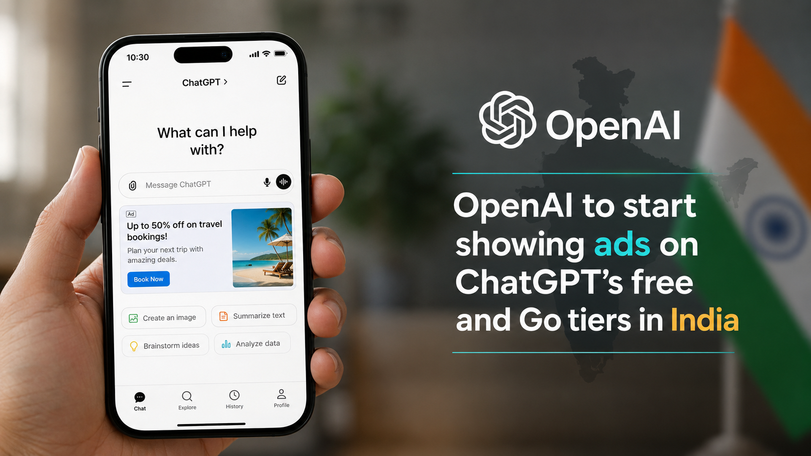 OpenAI to Show Ads on ChatGPT Free and Go Tiers in India