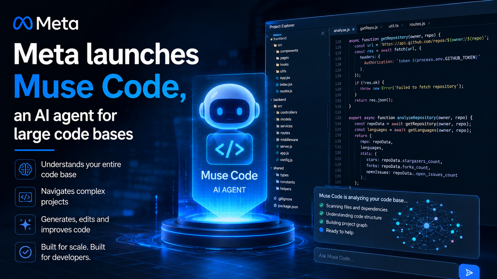 Meta Launches Muse Code AI for Large Codebases