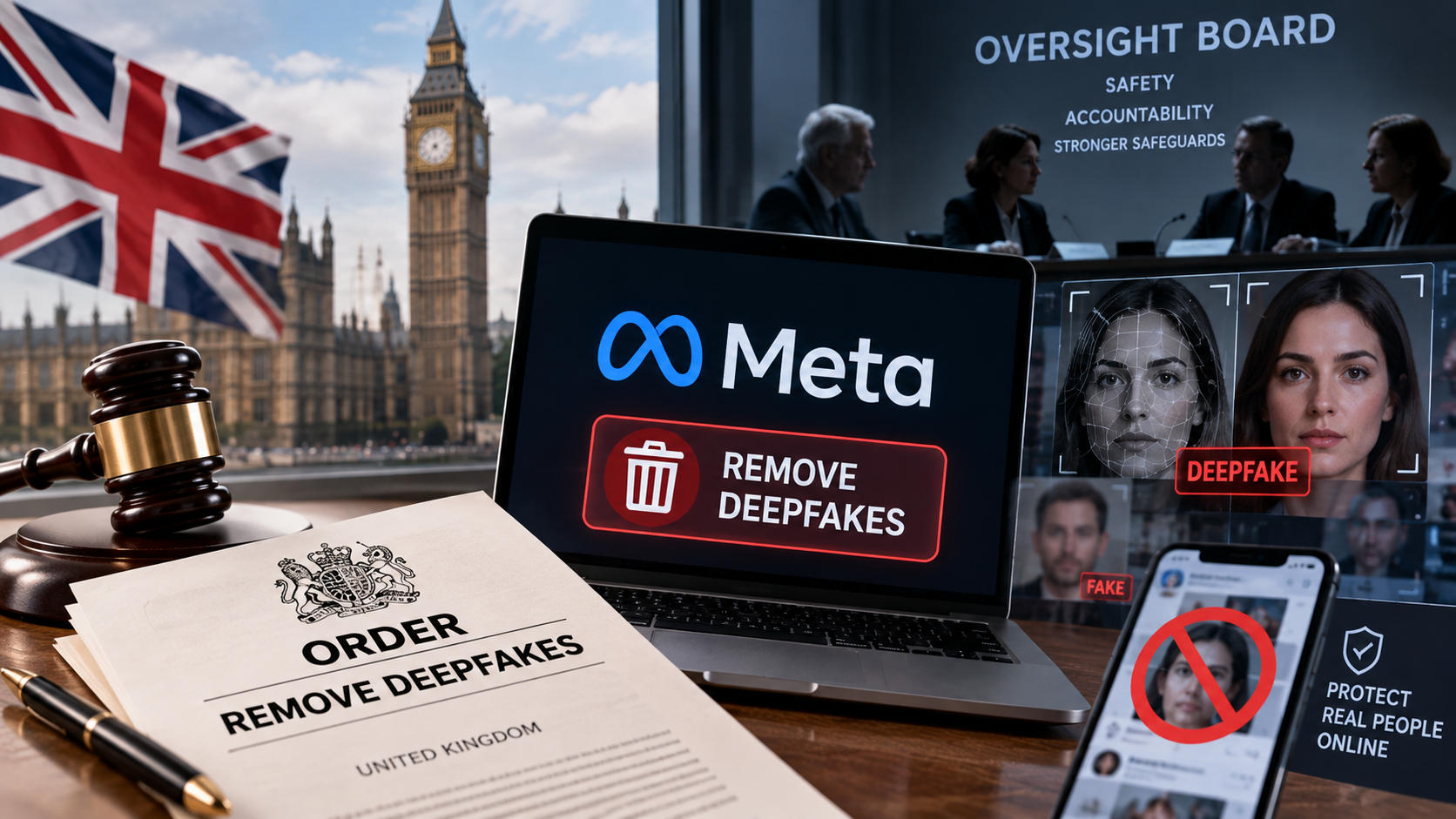 Meta Ordered to Remove UK Deepfakes as Oversight Board Criticises Safeguards