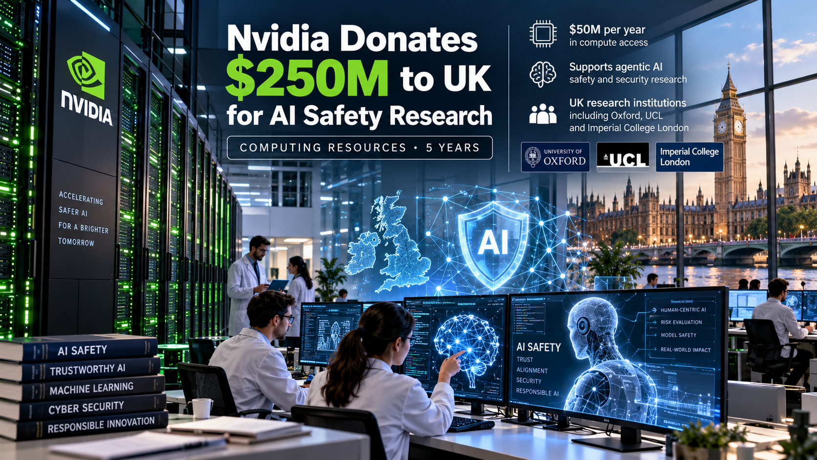 Nvidia Donates $250m to UK for AI Safety Research